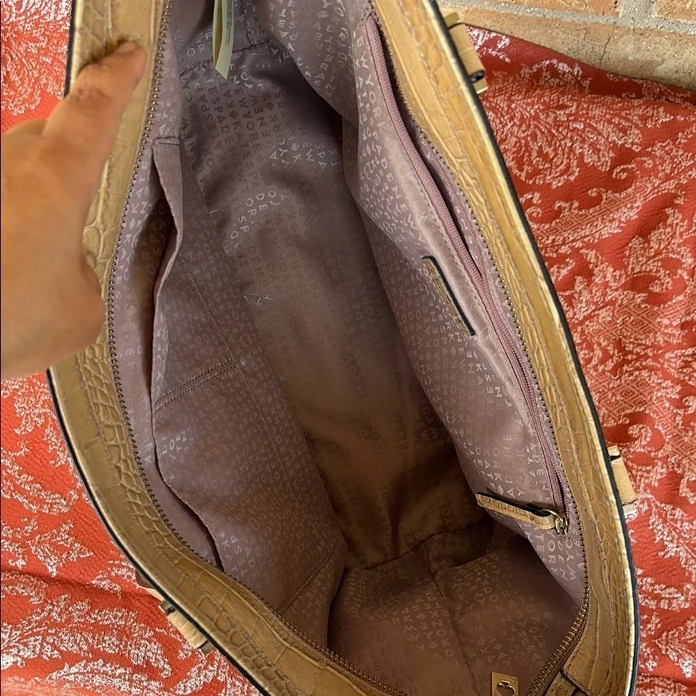 Kate Spade Beige Crocodile Embossed Bag